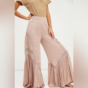 Free People Lovin's Easy Lace Mix Pants